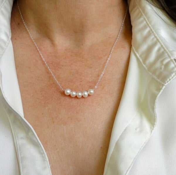Sterling silver Freshwater pearl necklace