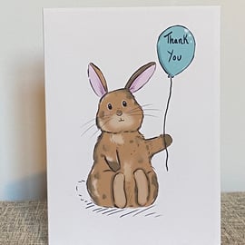 Bunny thank you card