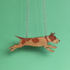 Oak Jack Russell Terrier Hand Painted Necklace - Sterling Silver Chain