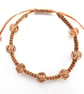 For November Birthday Smokey Topaz Micro Macramé Bracelet - Image 1