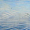 Waves linocut relief print