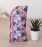 Tropical Pineapple Quilted Glasses Case, Padded Sunglasses Pouch with Clip