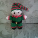 Hand Knitted Elf Decoration