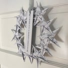 Christmas carol music paper loveheart wreath