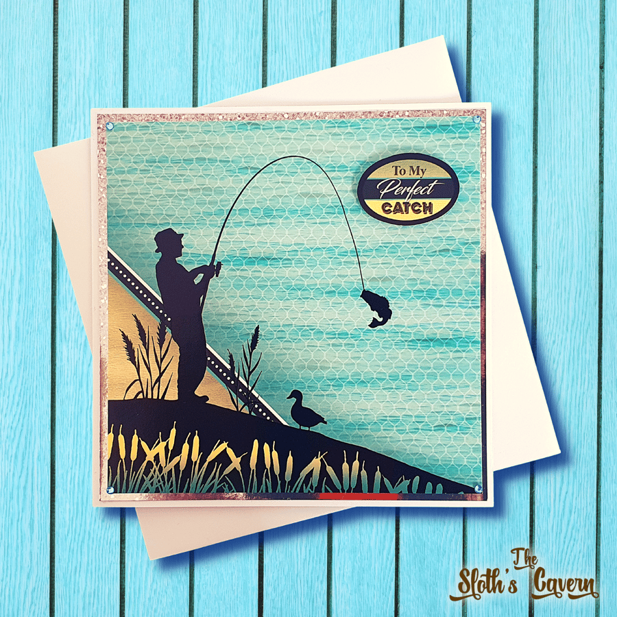 Fishing Themed Birthday Card - To My Perfect Catch