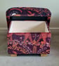 Storage Footstool Emma Shipley Amazon Pink Fabric Pouffe Botanical Birds Green  - Image 8