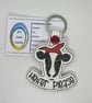 Embroidered Cow quote Keyring - Image 1