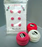Buttons Handmade Embroidered Yorkshire Style set of 6 - Image 1