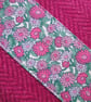 A6 'Harris Tweed®' Notebook Cover - Magenta Herringbone & Liberty London Print - Image 7