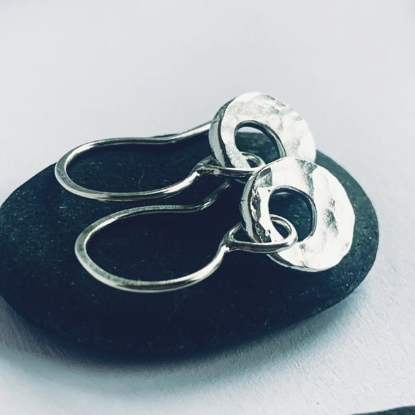 Sterling silver DANGLE Earrings, Handmade Urban Jewellery design