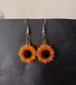 Colourful sunflower charm dangle earrings  - Image 2