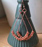 Sun Ray earrings, hand wire wrapped in Copper