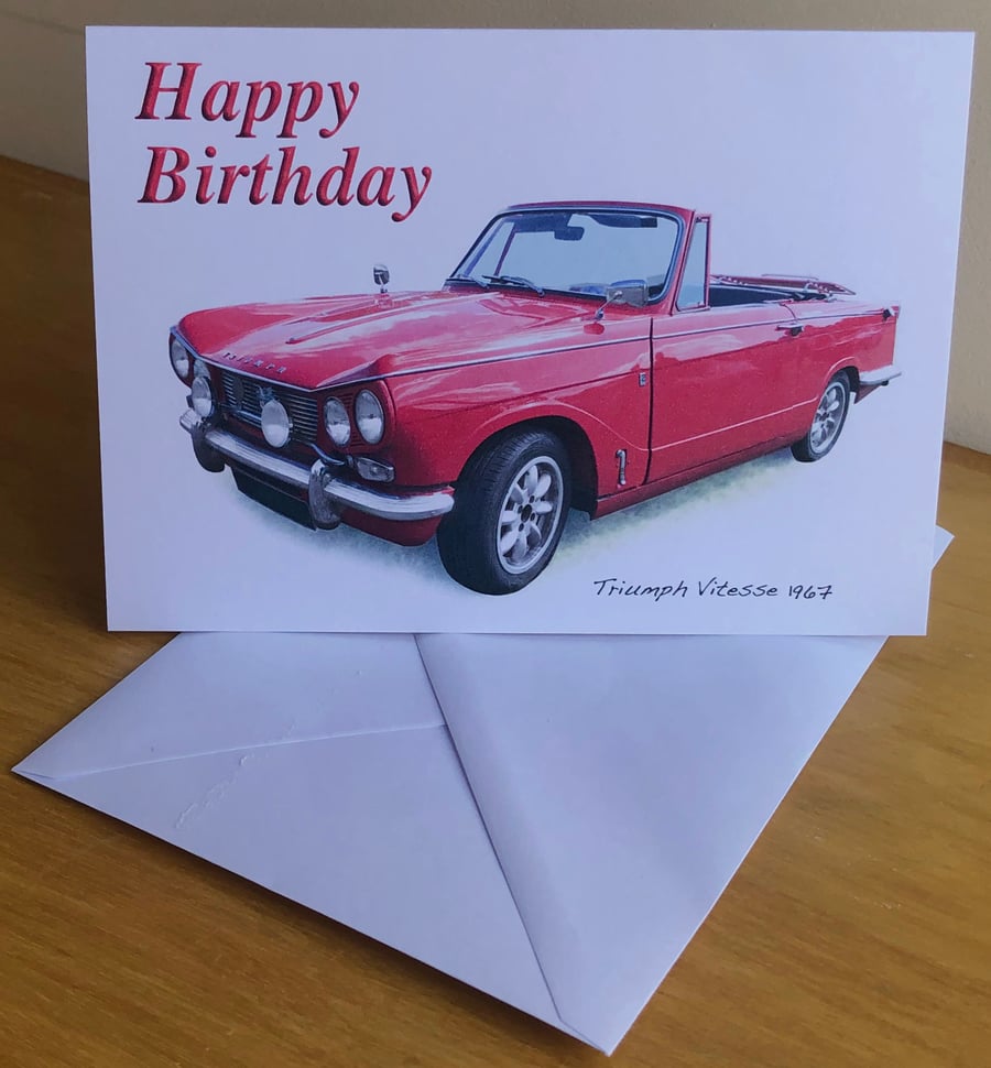 Triumph Vitesse 1967 - Birthday, Anniversary, Retirement or Plain Card