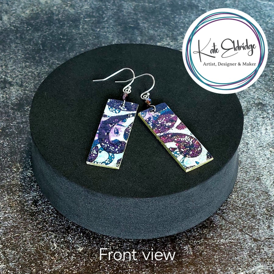 Handmade Wearable Art Statement Earrings Sterling Silver