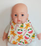 Baby's first Christmas bib, Patchwork, quilted, reversible bib, Xmas bib - Image 3