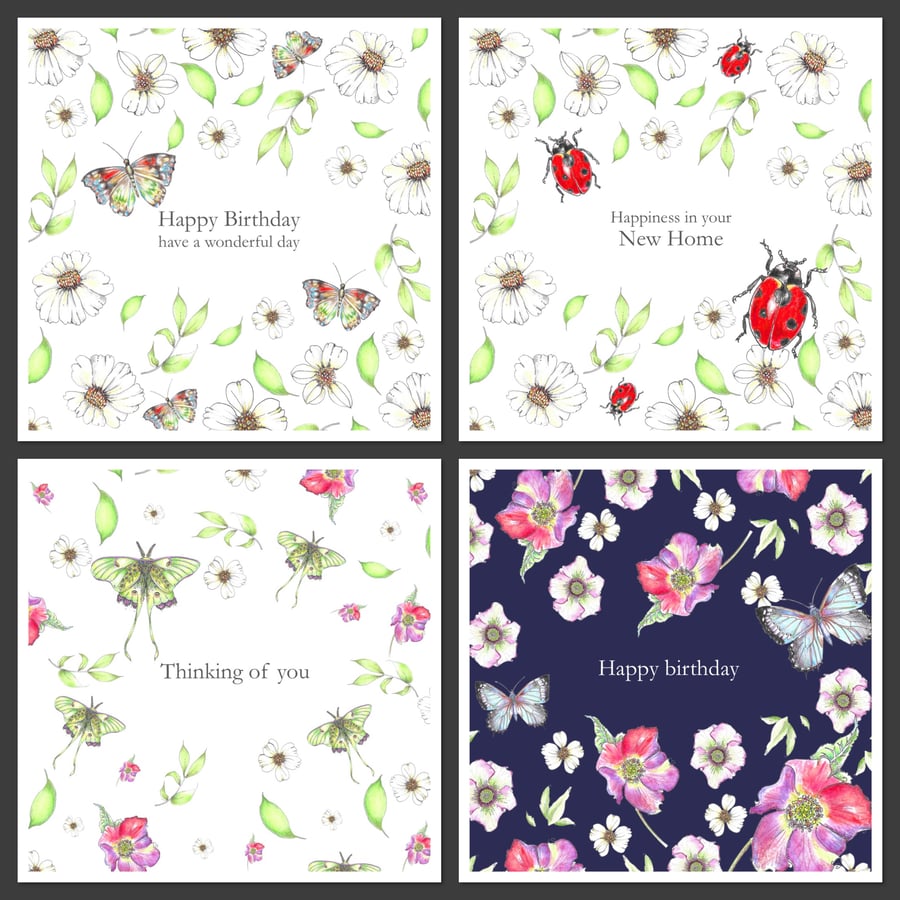 Top draw  floral greeting card bundle 