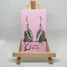Ghost shaped marbled dangle earrings 