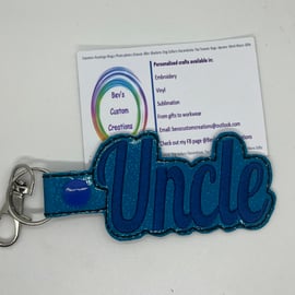 Embroidered Uncle keyring 