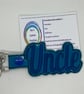 Embroidered Uncle keyring  - Image 1