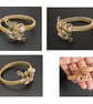 Handmade gold wire bracelet cuff,woven bracelet cuff,light gold bracelet cuff.  - Image 1