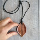 Ceramic leaf necklace