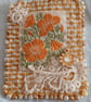 Golden marigolds textile brooch  - Image 1