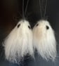 Spooky Felted Ghost Earrings  - Image 1