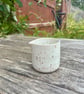 Extra Small Handmade White Speckle Milk Jug