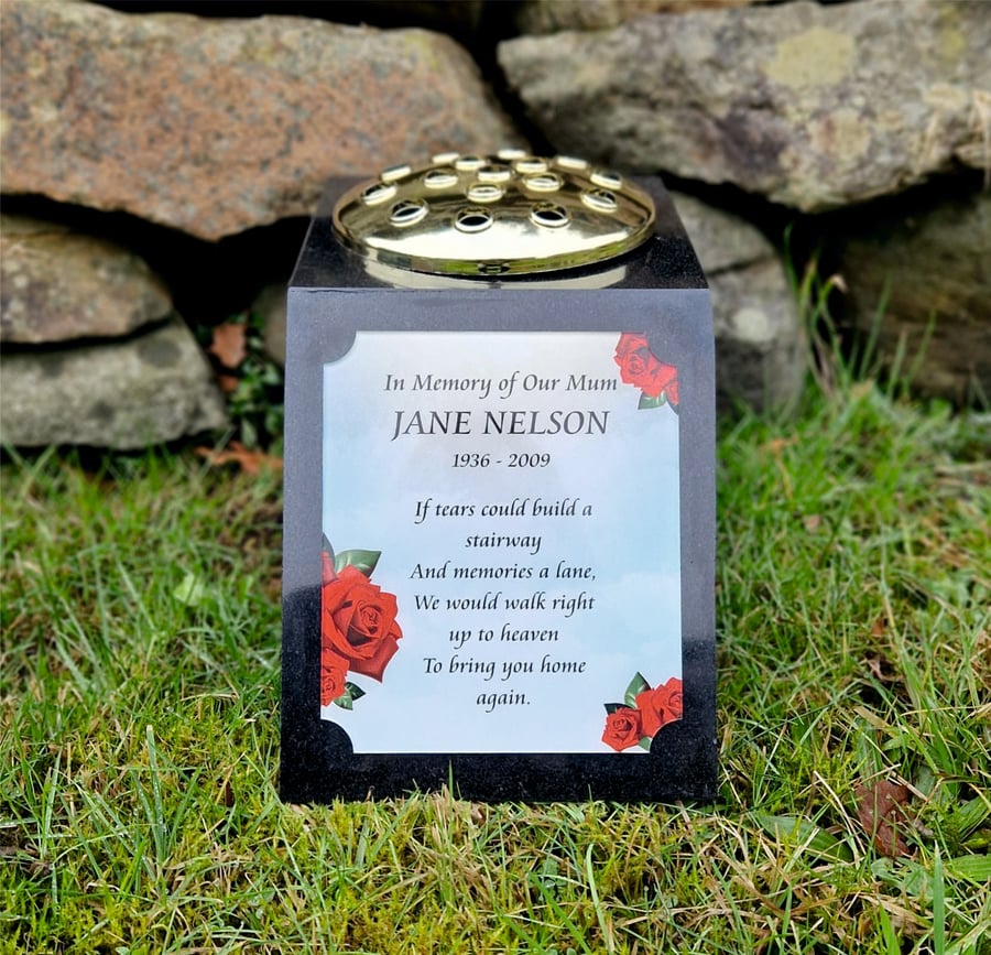 Memorial  Vase for Grave Graveside Ornament