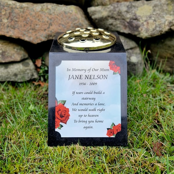 Memorial  Vase for Grave Graveside Ornament