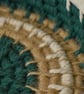 Forest Green, Off-White & Jute Coil Basket - Image 5