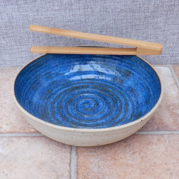 Pasta serving dish oven proof plate hand thrown stoneware pottery ceramic