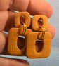 Textured Square Statement Earrings - Image 4