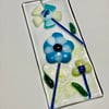 Fused glass flower suncatcher, hanging glass ornament