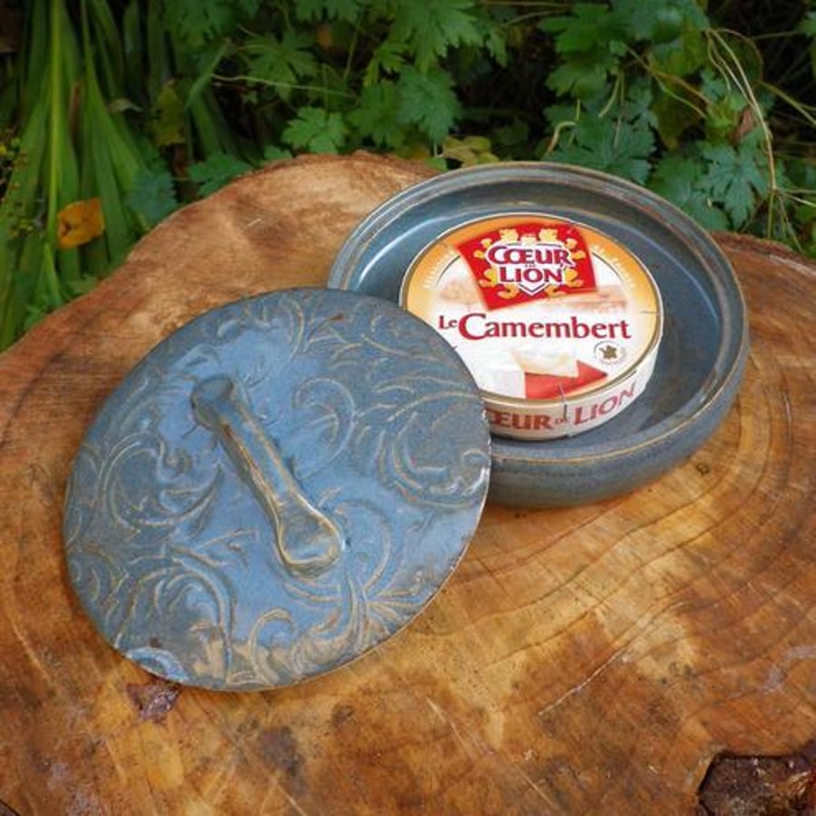Camembert or brie baker small casserole in stoneware ceramics pottery ceramic