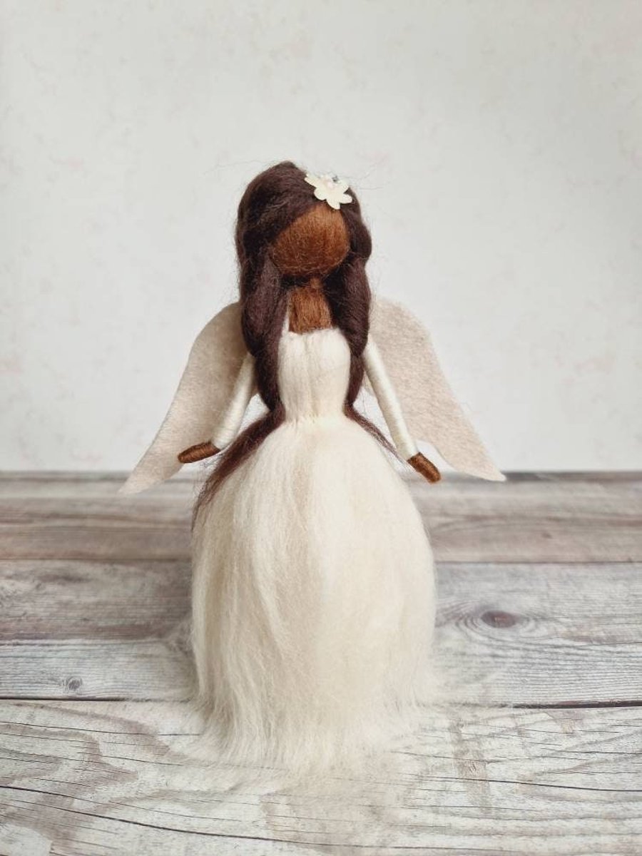 Needle felt angel, handmade dolls, guardian angel, angel dolls, angel figurine, 