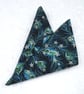Liberty print Gents handkerchief, pocket square, Festive Plume Star - Image 2