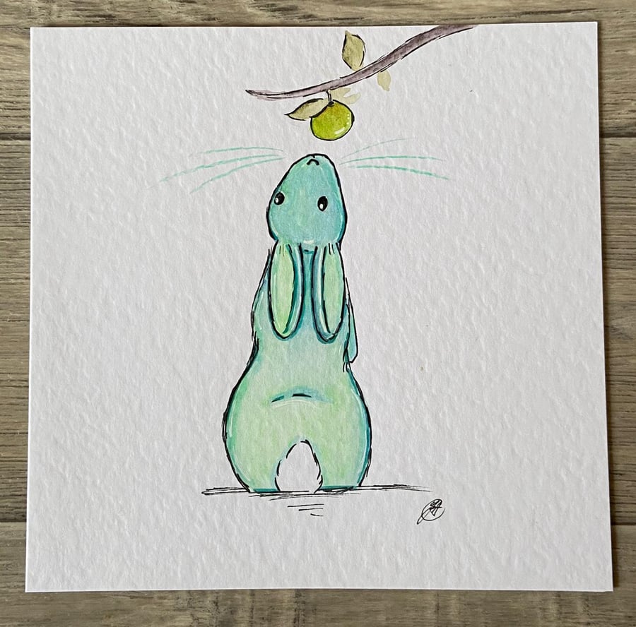 Card - Green Rabbit