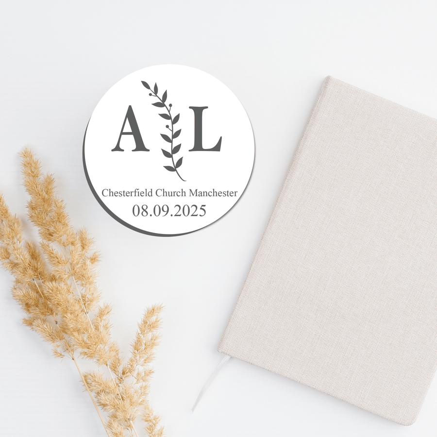 Wedding Coaster Personalised Initials Date Acrylic Wedding Gift Wedding Favour