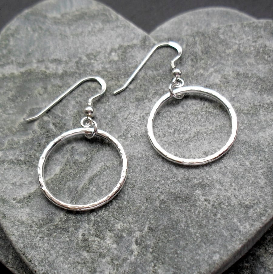 Sterling Silver Hoop Earrings Dangle Earrings