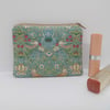 Coin purse in William Morris mini strawberry thief aqua