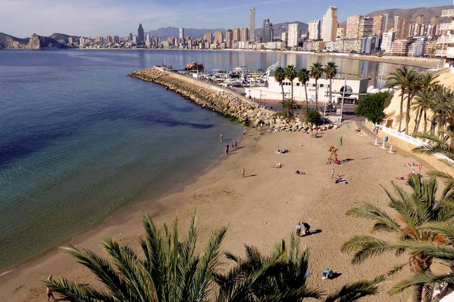 Benidorm Mal Pas Beach Costa Blanca Spain Photograph Print