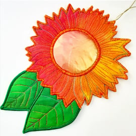 Sunflower Hanging Decoration Free Machine Embroidery Home Decor 