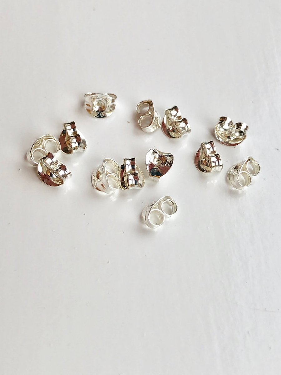 Silver Stud Earring Scrolls, Spare Pair