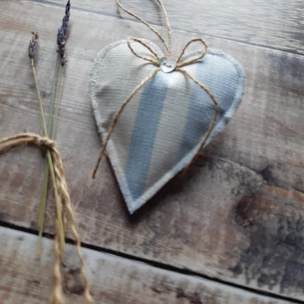 Lavender Filled Fabric Heart Decoration