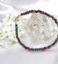 Obsidian and Black Spot Garnet Bracelet