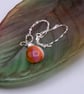 Coral and Pink Fused Glass Stud Earrings and Pendant Set - Image 6