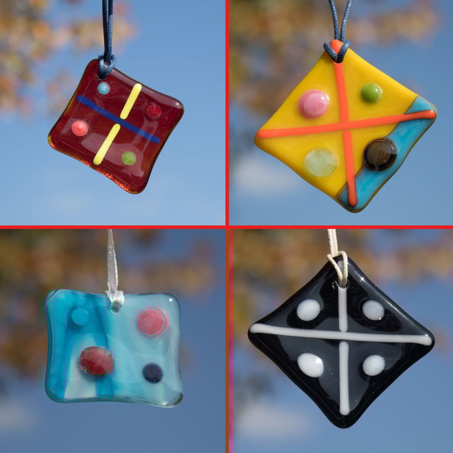 Fused Glass Tree Hangers