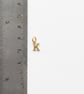 14ct gold plated K letter charm pendant
