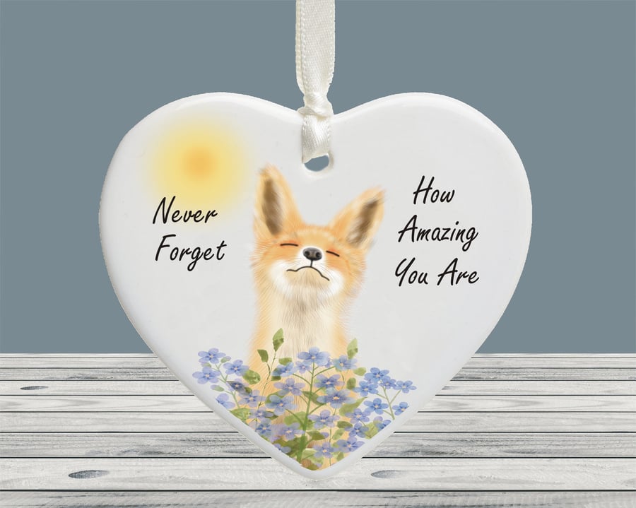 Never Forget How Amazing You Are Ceramic Keepsake Heart - Uplifting Friend Gift